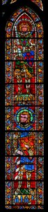 Vindu w205 som viser St Marcus og St Acacius av French School