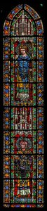 Vindu w205 som viser St. Maximin og St. Valentius av French School