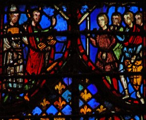 Vindu w3 Moses og Aron taler til folket Numb XX 26 eller 28 av French School