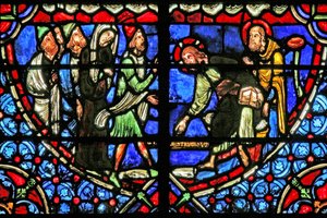 Vindu w4 som viser Jesus blir avhørt om kvinnen tatt i utroskap av French School