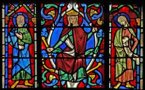 Der Baum Jesse: die Jungfrau Maria und zwei Propheten