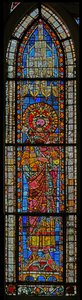 Vindu w7 som viser Louis, sønn av Lotharius VI? av French School