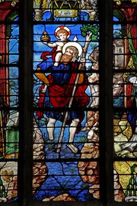 Vindu w9 som viser St Christopher av French School