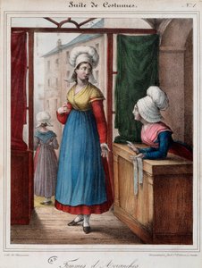 Women of Avranches (Manche) - litografi av French School