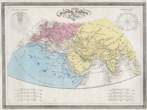 Verdenskjent av de gamle - Plate hentet fra "Universal Atlas of Ancient and Modern Geography for the Use of Residential Schools" av Vuillemin - ca. 1845 av French School