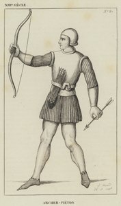 XIII Siecle, Archer-Pieton (gravering) av French School