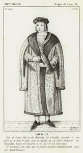 XIII Siecle, Regne de Louis IX, Louis IX (gravering) av French School