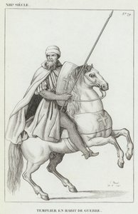 XIII Century, Templar in War Dress (gravering) av French School