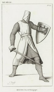 XII Century, Hugh, hertug av Burgund (gravering) av French School