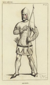 XIV Siecle, Archer (farget gravering) av French School