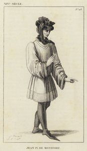 XIV Century, Jean IV de Montfort (gravering) av French School