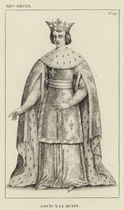 XIV Century, Louis X le Hutin (gravering) av French School
