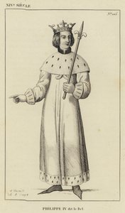 XIV Century, Philippe IV dit le Bel (gravering) av French School