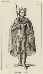 XIV Century, Philippe le Long (gravering) av French School