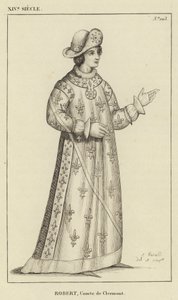 XIV Century, Robert, greve av Clermont (gravering) av French School