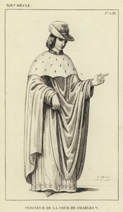 XIV Century, Lord of the Court of Charles V (gravering) av French School