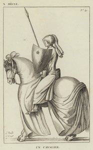 X Century, A Horseman (gravering) av French School