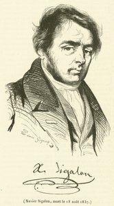 Xavier Sigalon, død 18. august 1837 (gravering) av French School