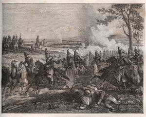battle of CASTIGLIONE: in his Italian campaign, Napoleon defeats the Austrians under Wurmser, forcing them to retreat to Mantova. 5 August 1796 - New National Encyclopedia by Maurice La Charest - 1870 - av French School