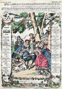 the round of Guilleri. Picture of Epinal of the 19th century av French School