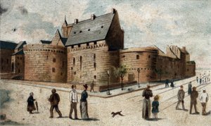 utsikt over slottet i Nantes (nedre Loire). av French School