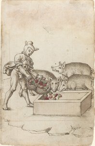 En dåre som mater blomster til svin [fol. 42 recto]