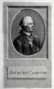 Portrett av forfatteren Jacques Cazotte 1720-1792, 1700-tallet. av French master.