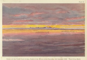 Solnedgang utenfor nordkysten av Asia, nord for munningen av Chatanga av Fridtjof Nansen