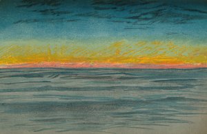 The Waning Polar Day, 22. september 1893. Pastellskisse, 1893 1897