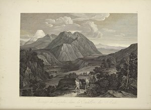Passasje av Quindiu, i Cordillera of the Andes, tegnet av Koch, illustrasjon fra 