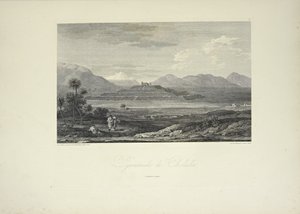 Pyramid of Cholula, tegnet av Gmelin, illustrasjon fra 