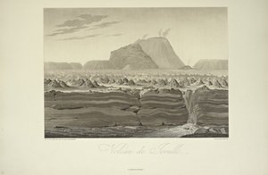 Volcano of Jorullo, tegnet av Gmelin, illustrasjon fra 