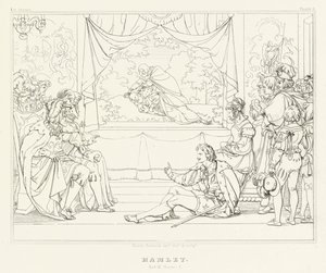 Hamlet, akt III, scene 2 (gravering) av Friedrich August Moritz Retzsch