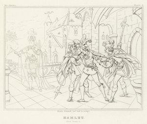 Hamlet, akt I, scene 4 (gravering)