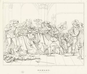 Hamlet, akt V, scene 2 (gravering) av Friedrich August Moritz Retzsch
