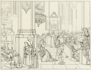 Illustrasjon for Goethes Faust (gravering) av Friedrich August Moritz Retzsch
