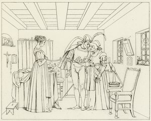 Illustrasjon for Goethes Faust av Friedrich August Moritz Retzsch