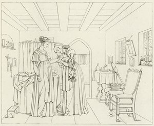 Illustrasjon for Goethes Faust av Friedrich August Moritz Retzsch