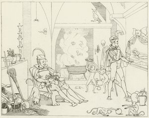 Illustrasjon for Goethes Faust av Friedrich August Moritz Retzsch