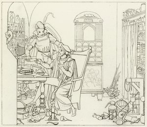Illustrasjon for Goethes Faust av Friedrich August Moritz Retzsch
