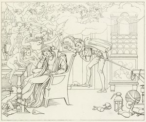 Illustrasjon for Goethes Faust av Friedrich August Moritz Retzsch