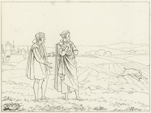 Illustrasjon for Goethes Faust av Friedrich August Moritz Retzsch
