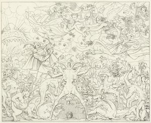 Illustrasjon for Goethes Faust av Friedrich August Moritz Retzsch