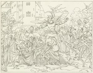 Illustrasjon for Goethes Faust av Friedrich August Moritz Retzsch