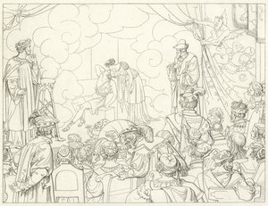 Illustrasjon for Goethes Faust av Friedrich August Moritz Retzsch