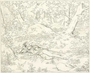 Illustrasjon for Goethes Faust av Friedrich August Moritz Retzsch
