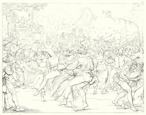 Illustrasjon for Schillers Lied von der Glocke, eller The Song Of The Bell (gravering) av Friedrich August Moritz Retzsch