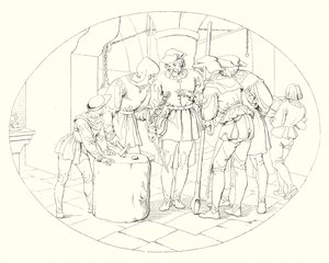 Illustrasjon for Schillers Lied von der Glocke, eller The Song Of The Bell (gravering) av Friedrich August Moritz Retzsch