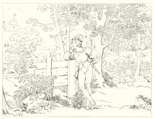Illustrasjon for Schillers Lied von der Glocke, eller The Song Of The Bell (gravering) av Friedrich August Moritz Retzsch