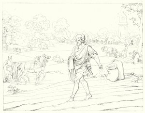 Illustrasjon for Schillers Lied von der Glocke, eller The Song Of The Bell (gravering) av Friedrich August Moritz Retzsch